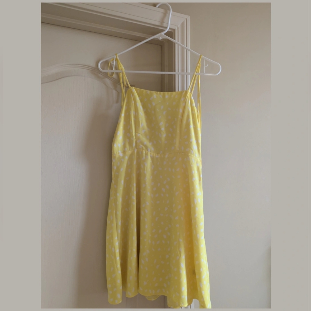 Yellow Spaghetti Strap Dress